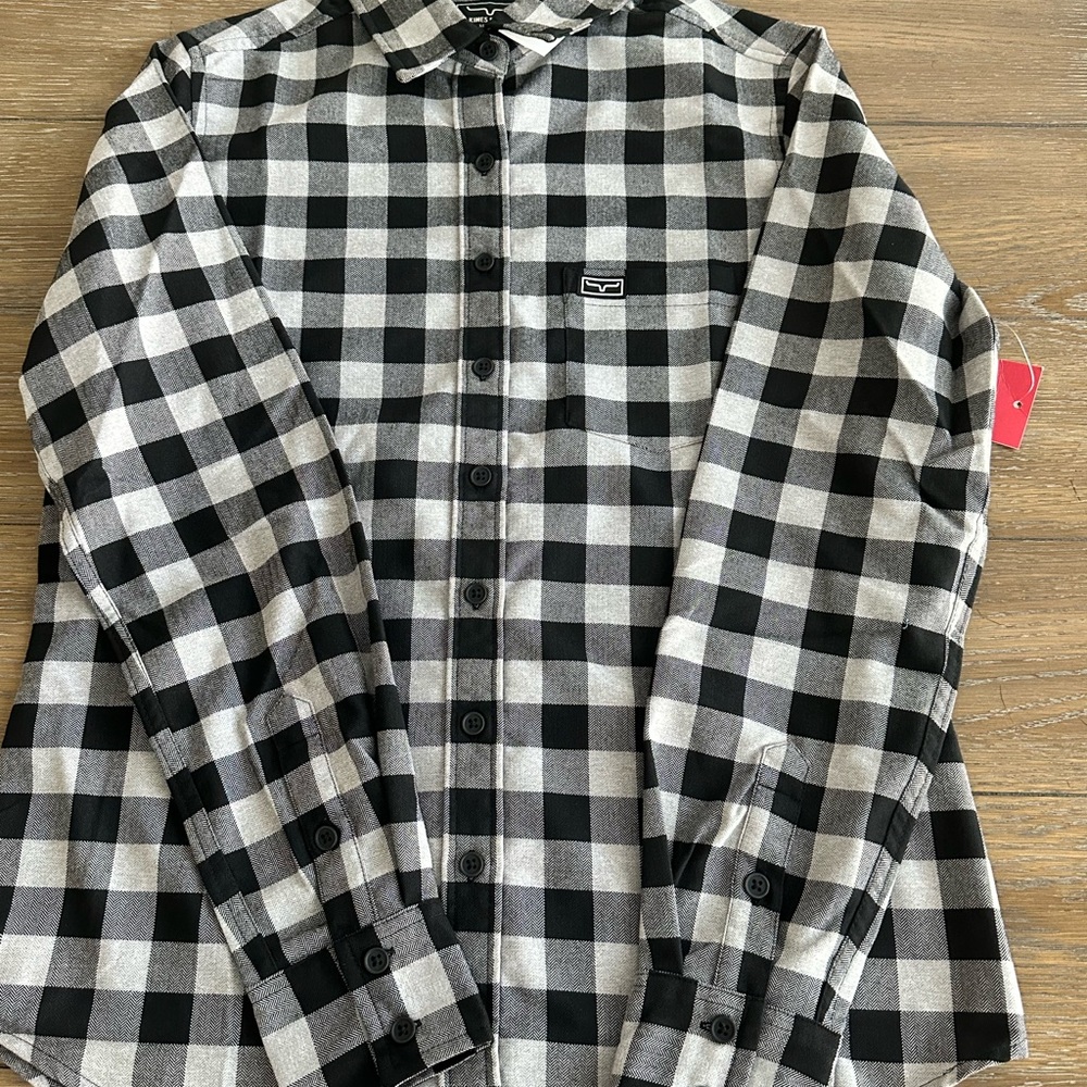 NWT Kimes Ranch LS Garrison button down in Grey Heather, size medium - Picture 3 of 5